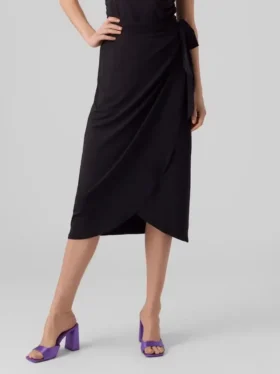 Awfrances midi-rok met hoge taille
