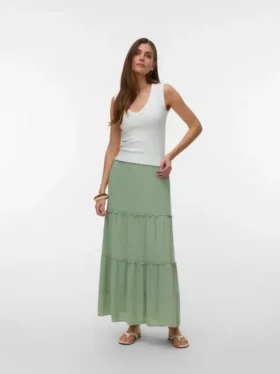 Awkeeley lange rok met hoge taille