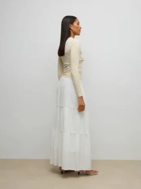 Awkeeley lange rok met hoge taille