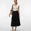 Awliva midi-rok met hoge taille