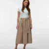 Awliva midi-rok met hoge taille