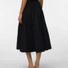 Awliva midi-rok met hoge taille