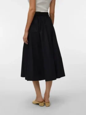 Awliva midi-rok met hoge taille