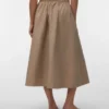 Awliva midi-rok met hoge taille