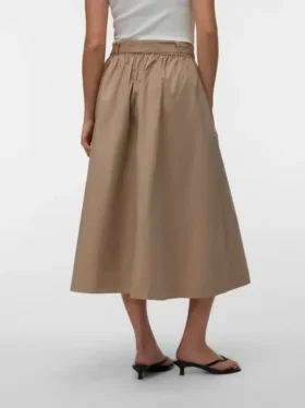 Awliva midi-rok met hoge taille