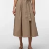 Awliva midi-rok met hoge taille