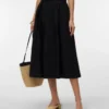 Awliva midi-rok met hoge taille