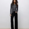 Awmaddie-Jeans met hoge taille en wijde pijpen