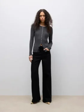 Awmaddie-Jeans met hoge taille en wijde pijpen