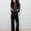 Awmaddie-Jeans met hoge taille en wijde pijpen