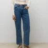 Awrena-Jeans met middelhoge taille en wijde pijpen