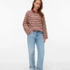 Awrena-Jeans met middelhoge taille en wijde pijpen