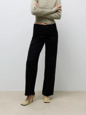 Awrena-Jeans met middelhoge taille en wijde pijpen