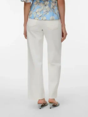 Awrena-Jeans met middelhoge taille en wijde pijpen
