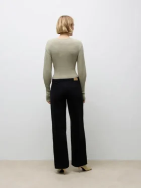 Awrena-Jeans met middelhoge taille en wijde pijpen