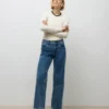 Awrena-Jeans met middelhoge taille en wijde pijpen
