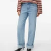 Awrena-Jeans met middelhoge taille en wijde pijpen