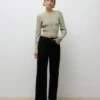 Awrena-Jeans met middelhoge taille en wijde pijpen