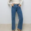 Awrena-Jeans met middelhoge taille en wijde pijpen