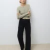 Awrena-Jeans met middelhoge taille en wijde pijpen