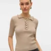 Awshirli gebreid poloshirt