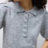 Awtassa gebreid poloshirt