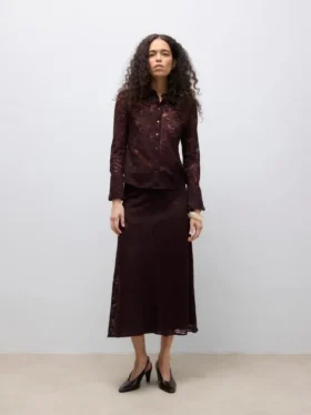Awurshila lange rok met middelhoge taille