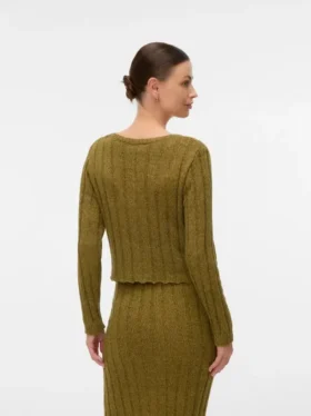 Breigoed vest met ronde hals en normale pasvorm