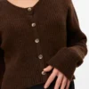 Breigoed vest met ronde hals en normale pasvorm
