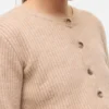 Breigoed vest met ronde hals en normale pasvorm