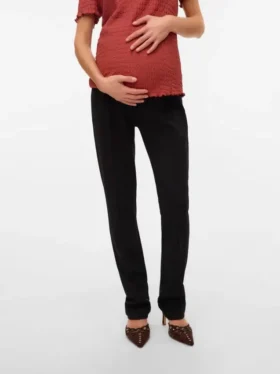 Broek met normale pasvorm en hoge taille