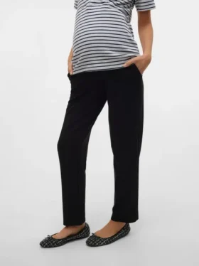 Broek met normale pasvorm en hoge taille