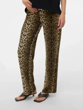 Broek met normale pasvorm en hoge taille