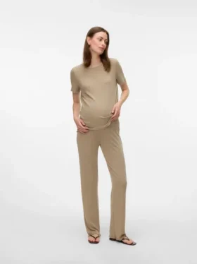 Broek met normale pasvorm en hoge taille