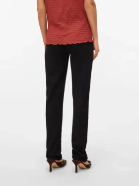 Broek met normale pasvorm en hoge taille