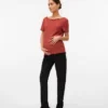 Broek met normale pasvorm en hoge taille