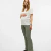 Broek met normale pasvorm en hoge taille