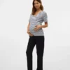 Broek met normale pasvorm en hoge taille