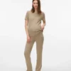 Broek met normale pasvorm en hoge taille