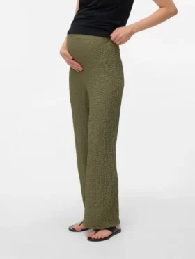 Broek met uitlopende pijpen en hoge taille