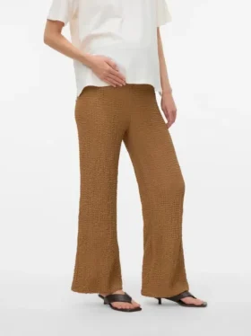 Broek met uitlopende pijpen en hoge taille