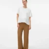 Broek met uitlopende pijpen en hoge taille
