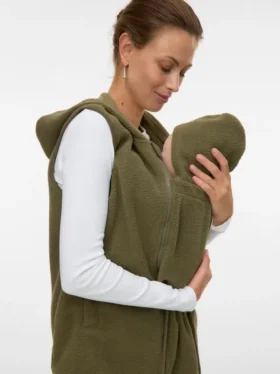 Hoodie met normale pasvorm, breigoed vest