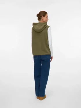 Hoodie met normale pasvorm, breigoed vest