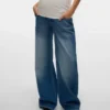 Jeans met wijde pijpen en middelhoge taille