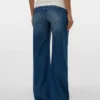 Jeans met wijde pijpen en middelhoge taille
