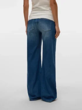 Jeans met wijde pijpen en middelhoge taille