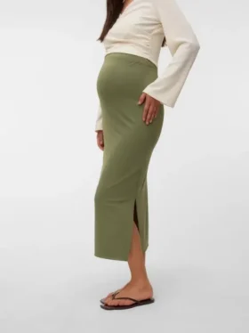 Lange rok met hoge taille