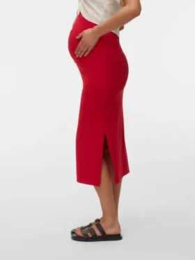 Lange rok met hoge taille