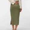 Lange rok met hoge taille